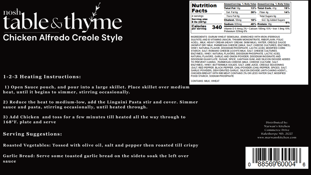 Chicken & Creole Style Alfredo Sauce