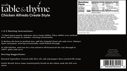 Chicken & Creole Style Alfredo Sauce