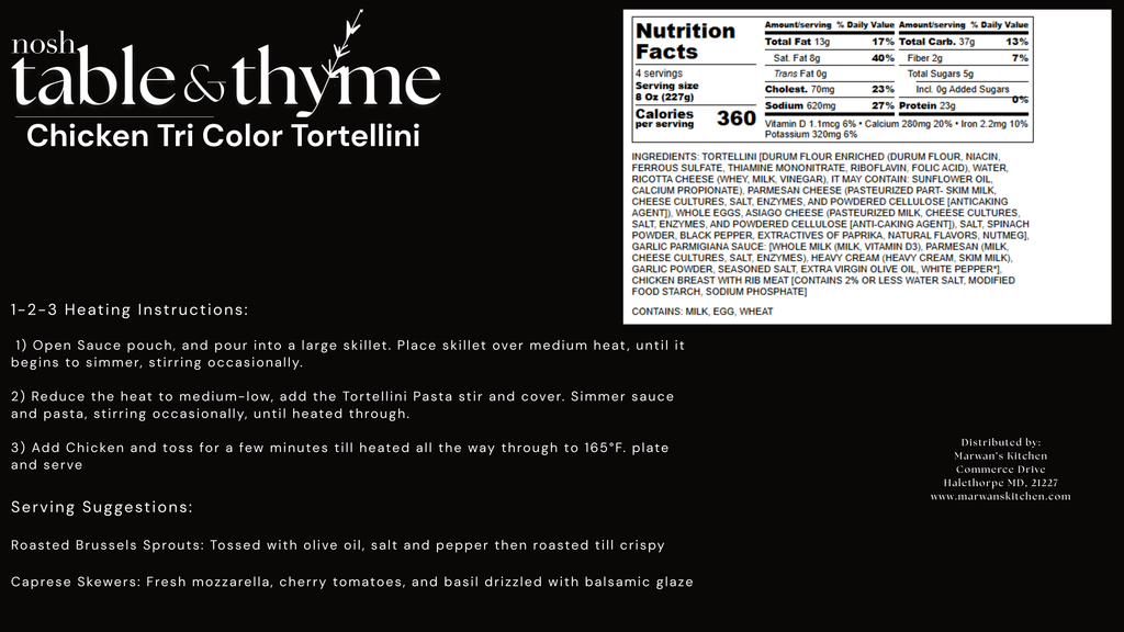 Chicken Cheese Tortellini & Garlic Parm Sauce