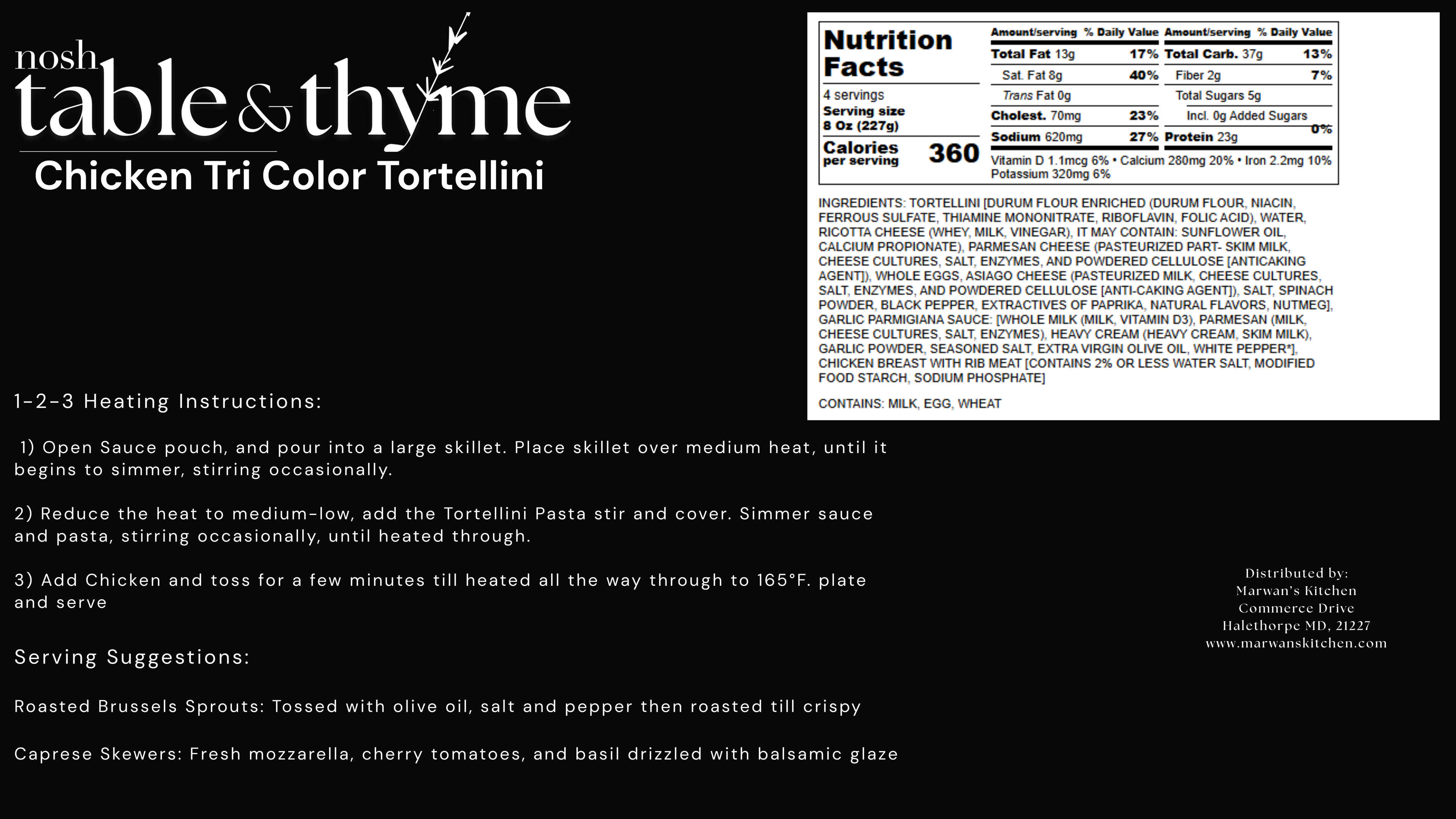 Chicken Cheese Tortellini & Garlic Parm Sauce