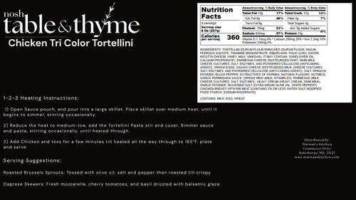 Chicken Cheese Tortellini & Garlic Parm Sauce