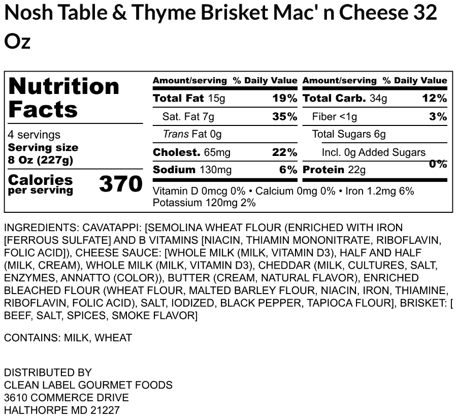 Texas Brisket Mac & Cheese