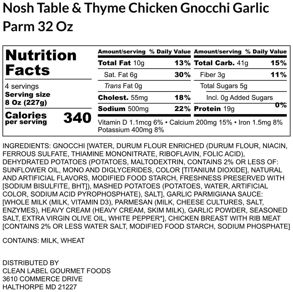 Chicken Gnocchi Garlic Parmigiana