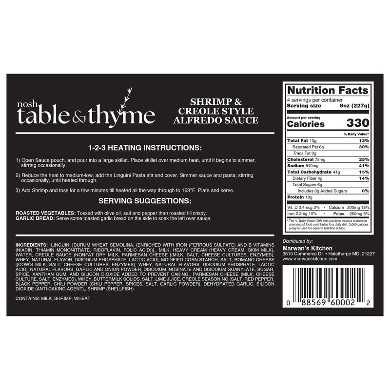 Shrimp & Creole Style Alfredo Sauce