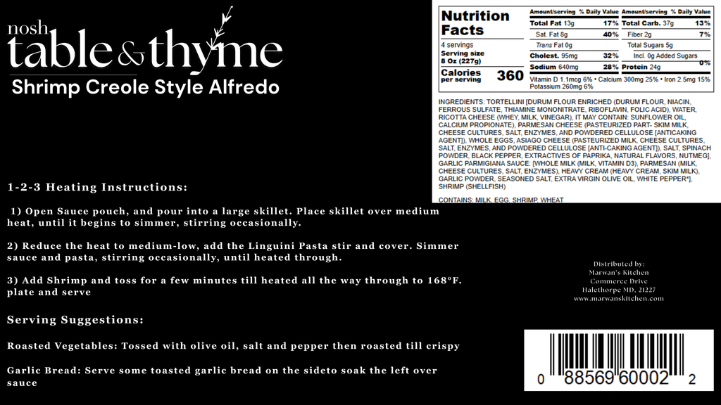 Shrimp & Creole Style Alfredo Sauce