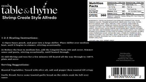 Shrimp & Creole Style Alfredo Sauce