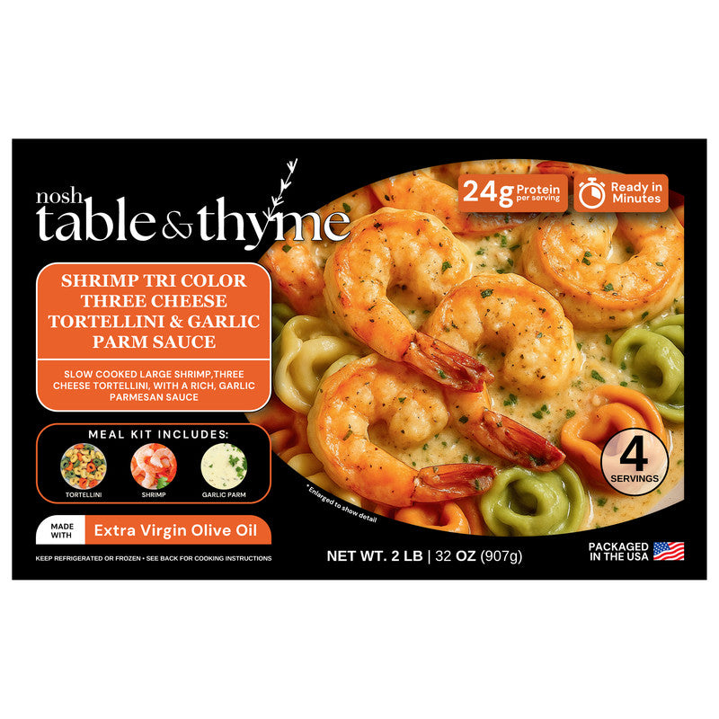 Shrimp Tri Color Three Cheese Tortellini & Garlic Parm Sauce